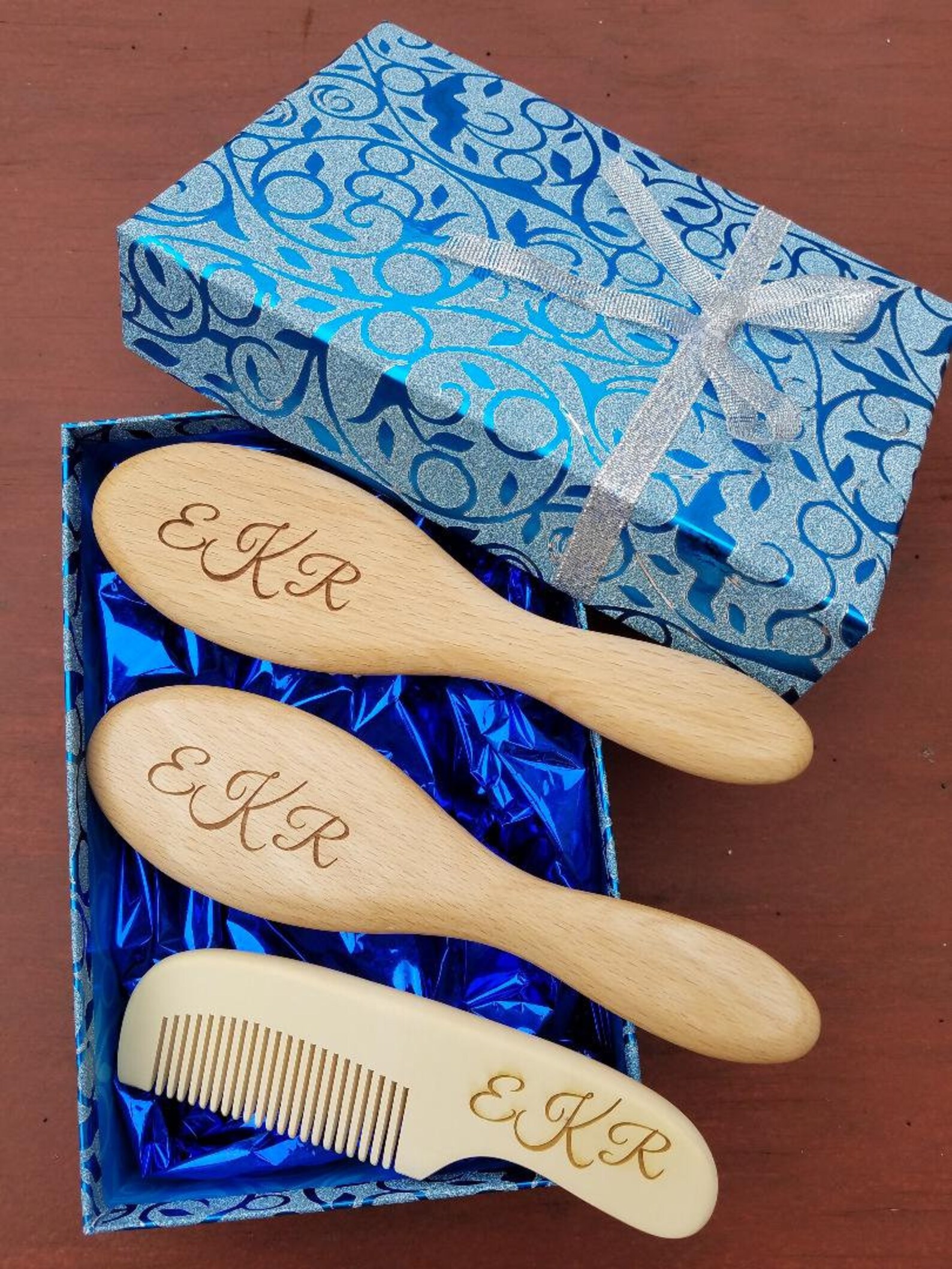 Baby Hair Brush and Comb 3 Pc. Set Baby Gift Baby Shower Etsy