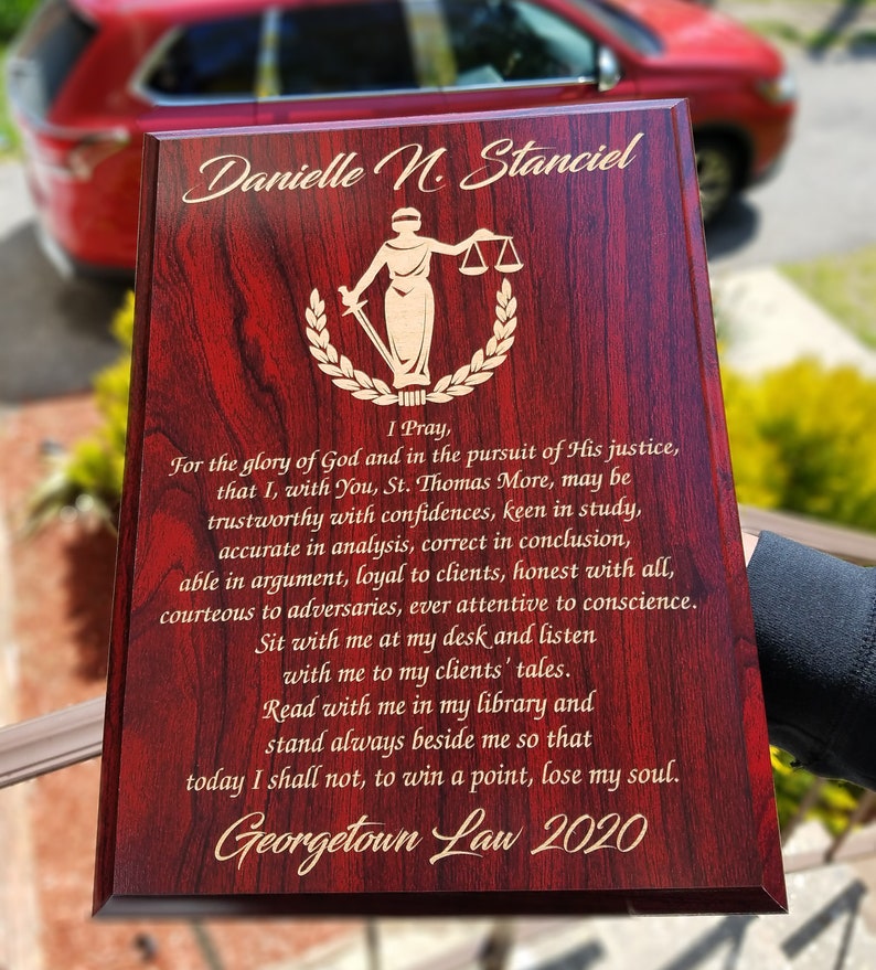 A Lawyer's Prayer Engraved Plaque Lawyer Gift Attorney Etsy