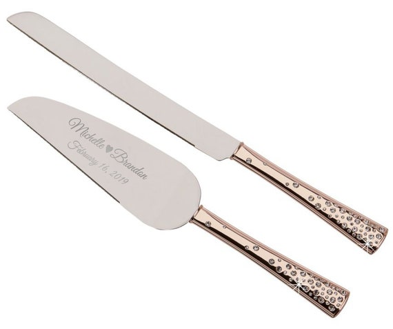 engraved cake server wedding