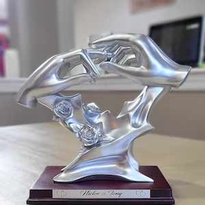 Personalized Statue, Sculpture Ring, Wedding Sculpture, Couple Sculpture, Couple Gifts Personalized, Wedding Gifts Ideas, Proposal Gifts image 2