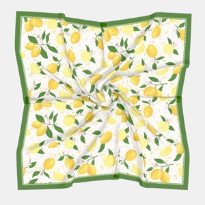 Silk Scarf - Bright Lemons