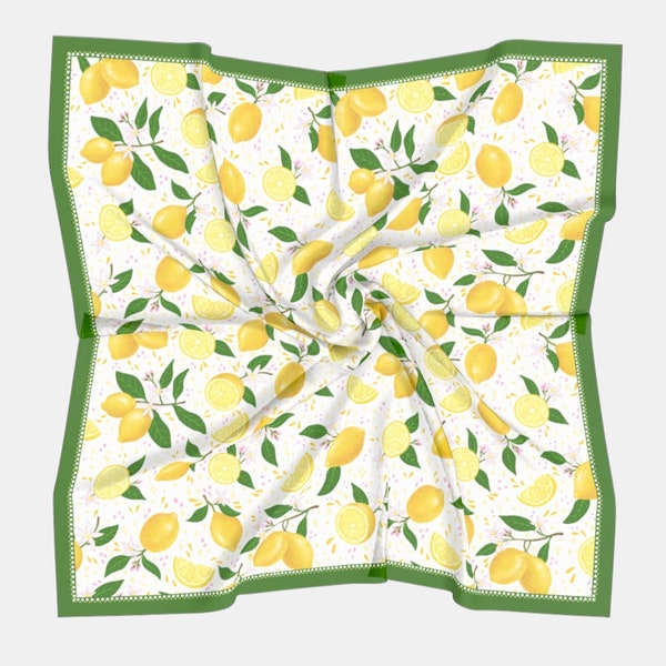 Bright Lemons Silk Scarf