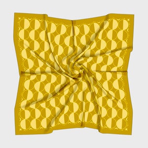 Silk Scarf - Luna - Yellow Ochre