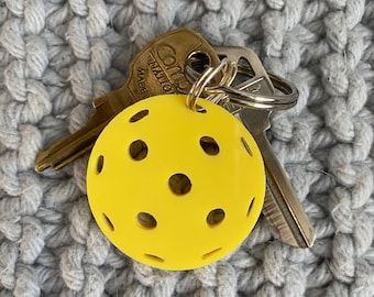 Acrylic Pickleball Keychain - Sporty Key Accessory