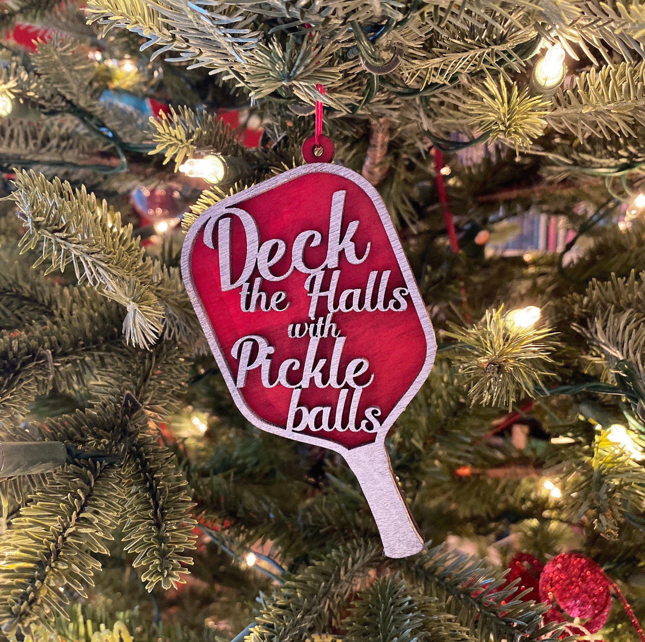 Deck the Halls with Pickleballs Ornament for Christmas, perfect gift …