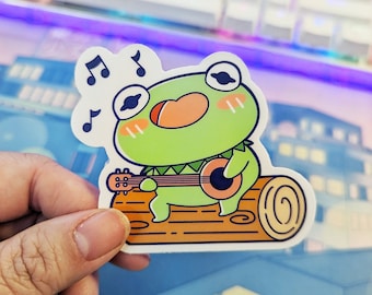 Vinyl Sticker,  funny sticker, Cute stickers, laptop stickers, water bottle stickers, frog sticker, kermut sticker