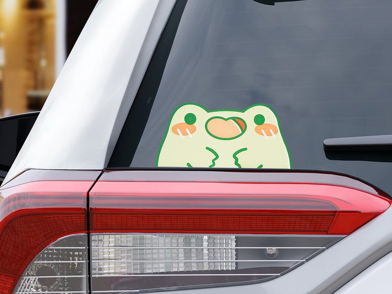 Frog decal, Car sticker, peeker, car decal, decal sticker image 2