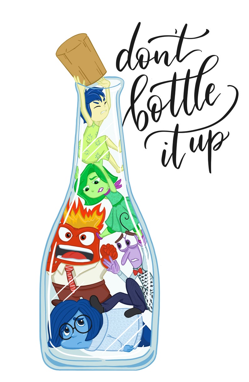 Print, Inside Oot Don't Bottle it up Mental health art print image 2