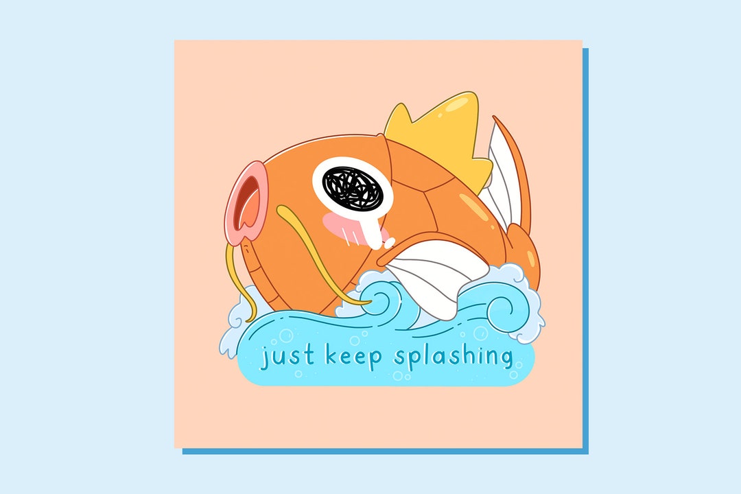 Magykarp Print Cute Art Print Kawaii Art Print Cute Art Etsy