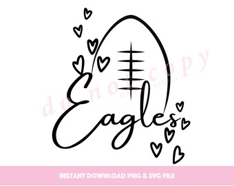 File di taglio SVG per Cricut del football degli Eagles