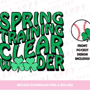 Spring Training St Patricks Day Philadelphia Baseball Clearwater SVG Cut Files & PNG Sublimation DTF for Cricut
