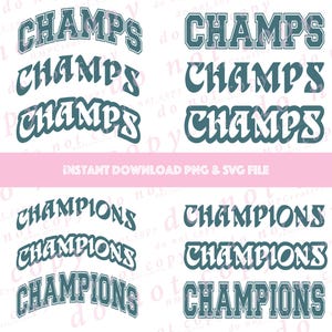 Arquivo de corte SVG e PNG do Philadelphia Football Champs Champions para Cricut