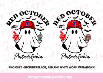 Honkbalspook in Philadelphia oktober met koffie Halloween, png voor Cricut