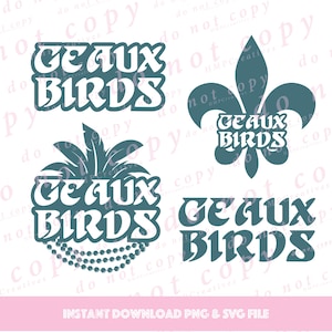 Philadelphia Football Geaux Birds New Orleans SVG File di taglio e file digitale PNG per Circut