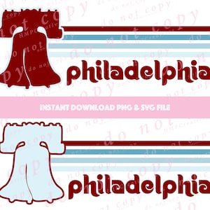 Arquivo de corte SVG retrô do Philadelphia Baseball Retro e sublimação PNG para Cricut