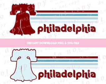Philadelphia Baseball Retro Throwback SVG Cut File & PNG Sublimation for Cricut