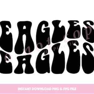Retro Eagles Football SVG Cut File for Cricut