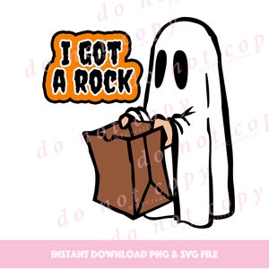 Halloween kreeg ik een Rock Ghost SVG PNG Cut-bestand voor Cricut