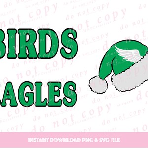 Arquivo de corte SVG do Chapéu de Papai Noel de Natal do Philadelphia Football e sublimação PNG