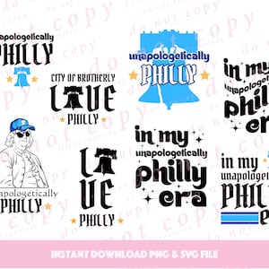 City of Philly Philadelphia Baseball Bundle SVG Cut File & PNG Sublimation for Cricut