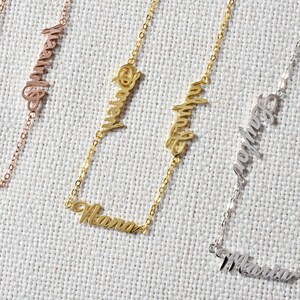 Gepersonaliseerde meervoudige naam ketting, aangepaste naam ketting, kerstcadeaus, geschenken voor moeder, verjaardag geschenken, verjaardag geschenken, geschenken voor haar