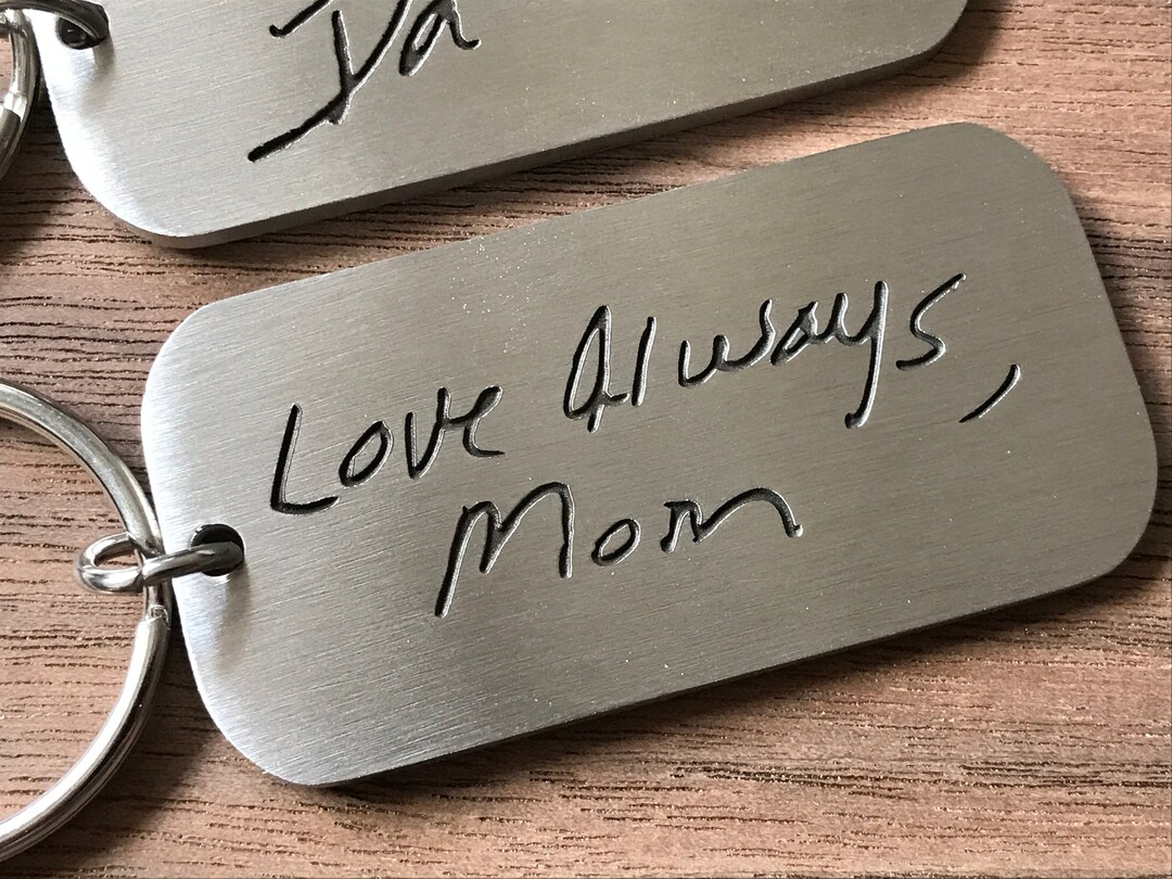 Personalized Handwriting Keychain, Actual Handwriting Signature Key ...