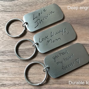 Actual handwriting keychain, Signature keychain, Handwriting keychain, Personalized keychain, Groomsmen gift, Gift ideas, Custom gifts