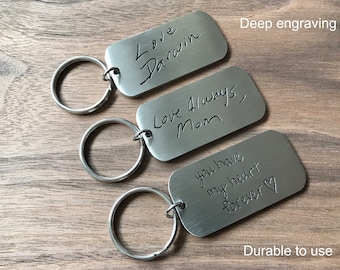 Actual handwriting keychain, Signature keychain, Handwriting keychain, Personalized keychain, Groomsmen gift, Gift ideas, Custom gifts