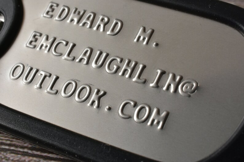 Stamped Luggage Tags Personalized Engraved Dog Tags Bag Etsy