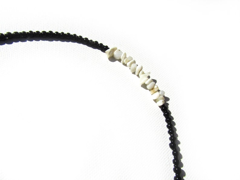 Black Beaded Necklace with Crystal Center Custom Crystals Mood Necklaces image 4