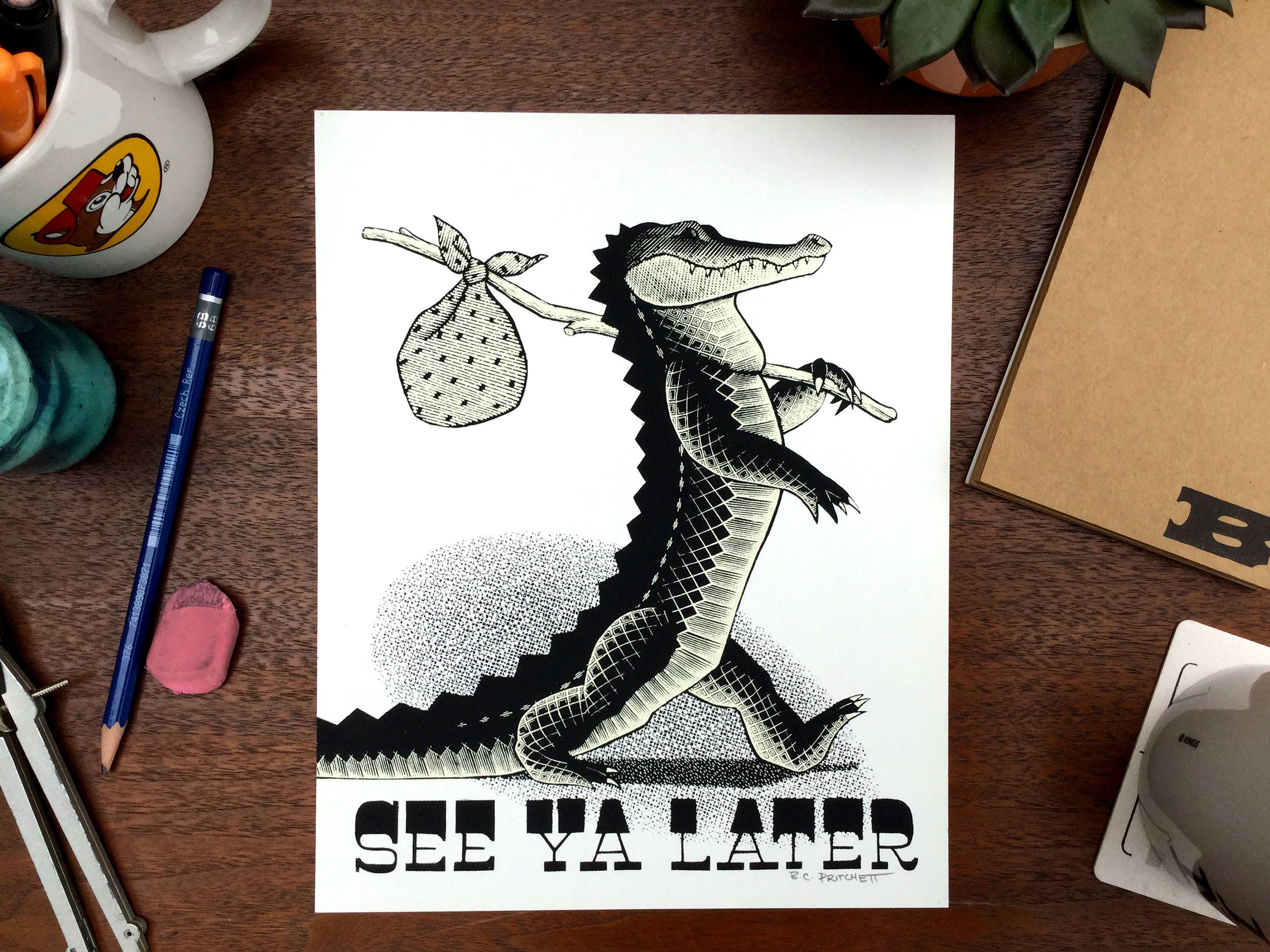Later Gator 8 X 10 Screen Print Neat Neat Neat Printshop See You Later Alligator Kid S Later Gator 8 X 10 Screen Print Neat Neat Neat Printshop See You Later Alligator Kid S