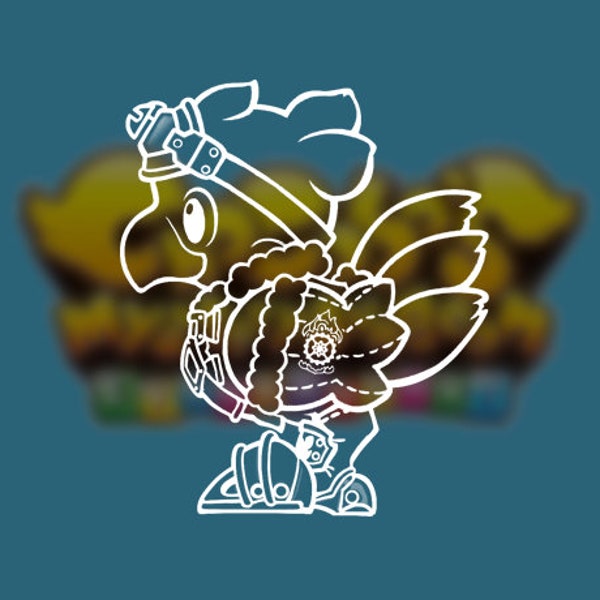 Chocobo - FFXIV Alpha Chocobo Dungeon Mystery EB (FFXIV Alpha) Vinyl Decal | Car Decal | Laptop Decal | Phone Decal