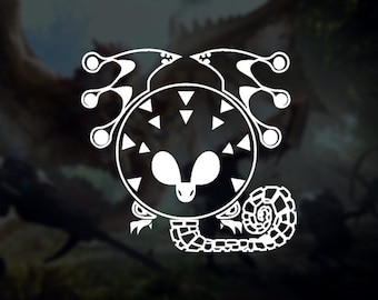 Monster Hunter World - Paolumu Vinyl Decal | Car Decal | Laptop Decal | Phone Decal