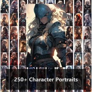 DnD - Pathfinder - Tabletop RPG - Character Portraits Pack 8 - DM - NPCs - Players - Illustrations