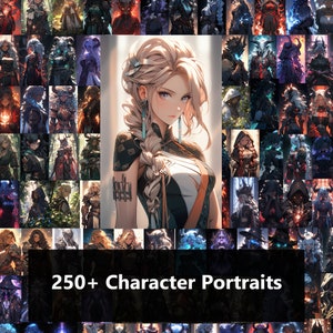 DnD - Pathfinder - Tabletop RPG - Character Portraits Pack 2 - DM - NPCs - Players - Illustrations