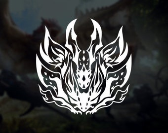 Monster Hunter World - Xeno&#39;jiiva Vinyl Decal | Car Decal | Laptop Decal | Phone Decal