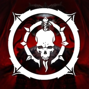 Diablo 4 Necromancer in Ring -  Diablo 4 Necromancer Class Icon Lined Vinyl Decal | Car Decal | Laptop Decal | Phone Decal