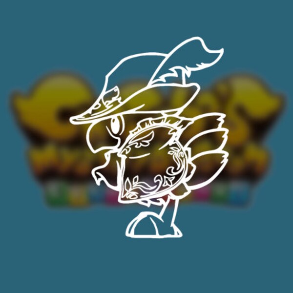 Chocobo - FF Red Mage Job Chocobo Dungeon Mystery EB (RDM) Vinyl Decal | Car Decal | Laptop Decal | Phone Decal