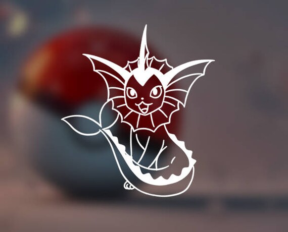 Pokemon Vaporeon Alternate Pose Pokedex 134 Lined Vinyl Etsy