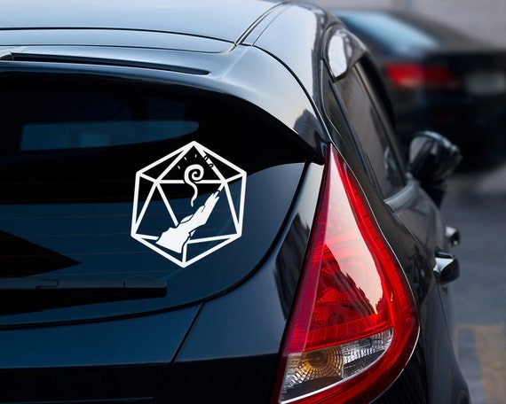  Dungeons and Dragons Logo Stickers Symbol 5.5 Decorative DIE  Cut Decal for Cars Tablets LAPTOPS Skateboard - White Color : Electronics