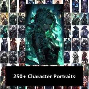 DnD - Pathfinder - Tabletop RPG - Character Portraits Pack 3 - DM - NPCs - Players - Illustrations