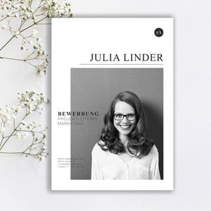 Application template Style Mag in the color Black & White / German CV Template
