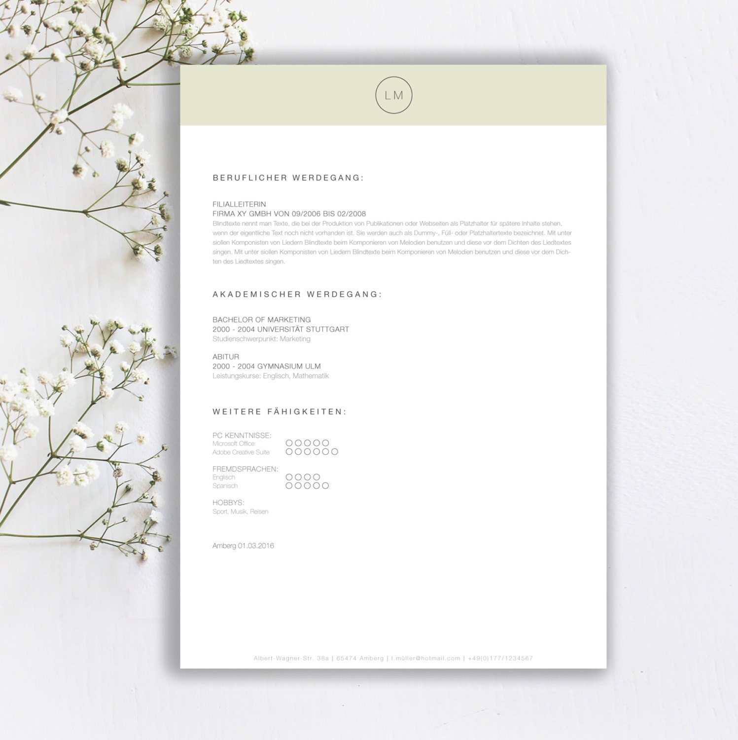 Application Template Minimal Office for MS Word - Etsy