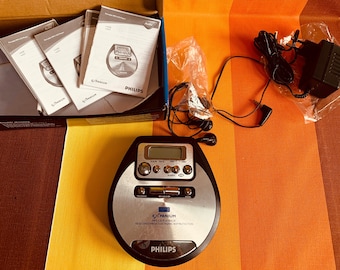 Vintage Philips MP3-CD Player Exp 221 Expanium Elektronic Portable Audio Original Box 90s