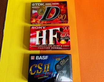 Vintage Cassette Tape TDK Sony BASF