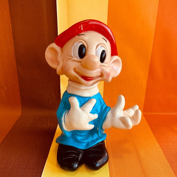 Vintage Walt Disney Dwarf Squeeze Toy 60s