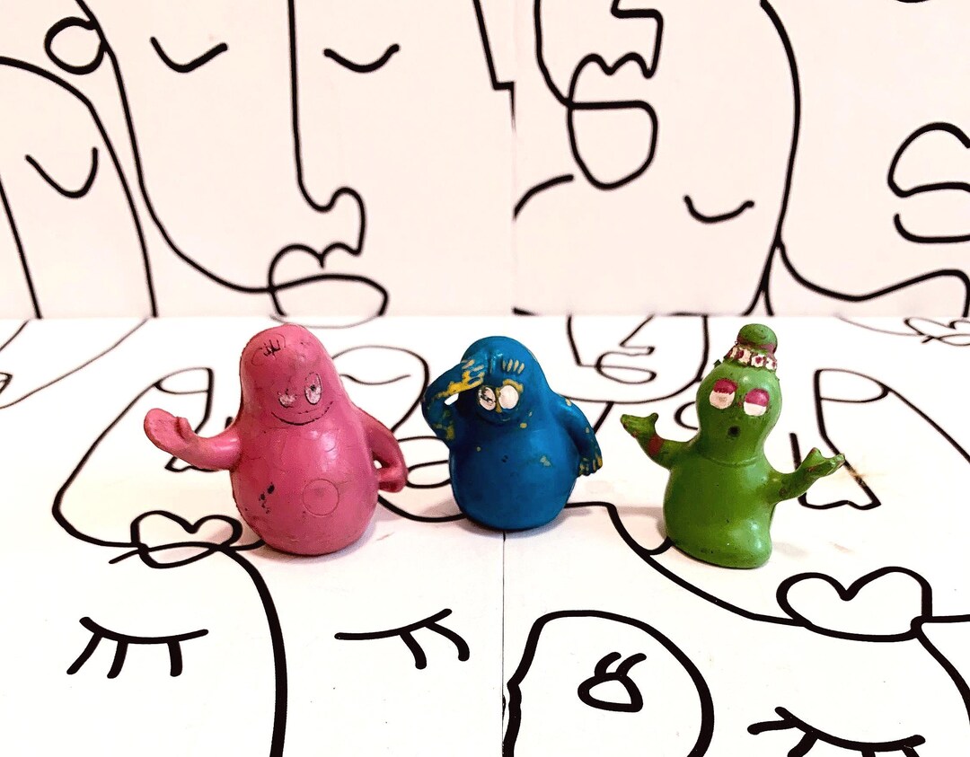Rare Collection Barbapapa Vintage – 9 Figurines PVC Années 70