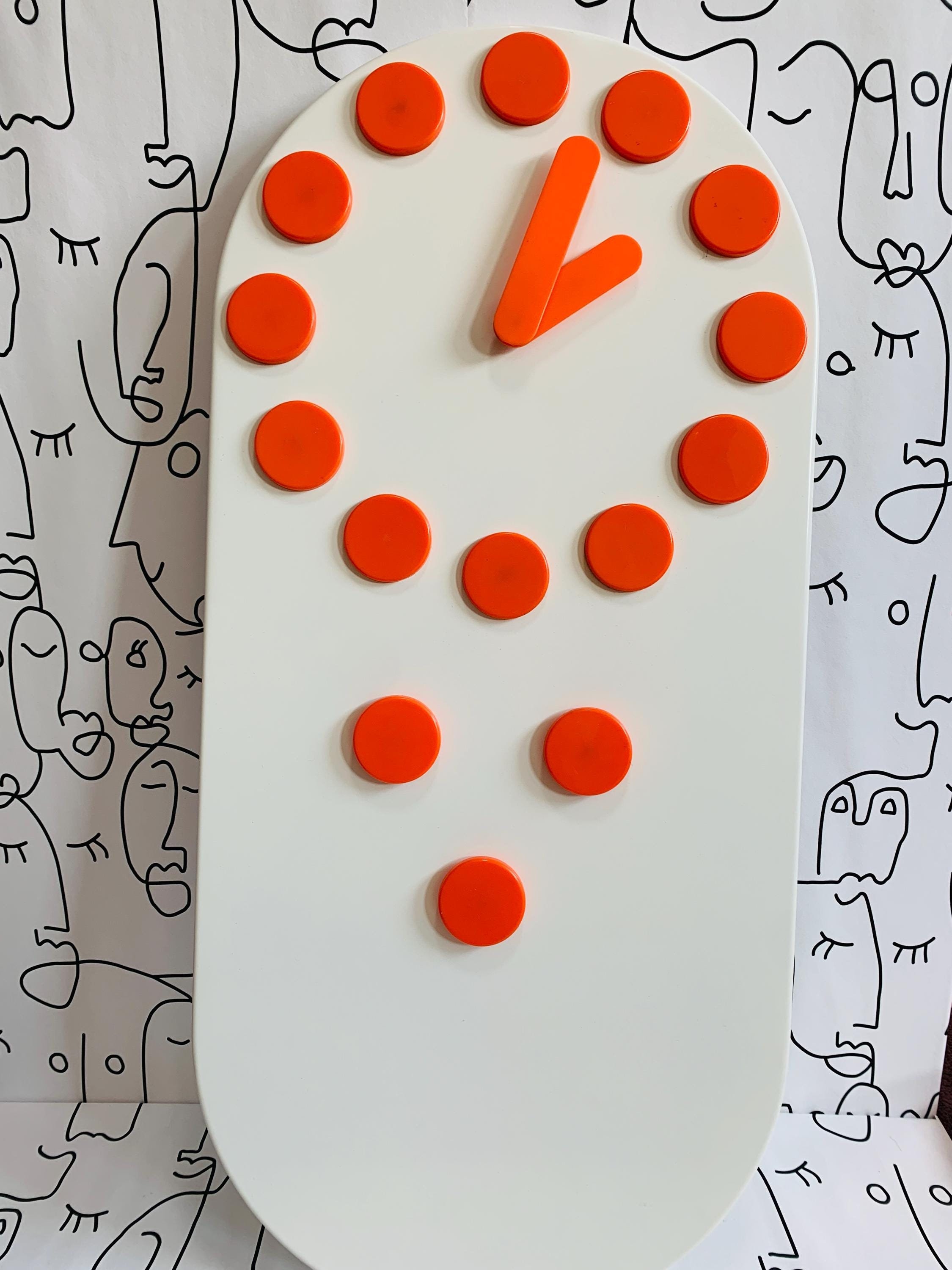 OLD IKEA ヴィンテージイケアウォールクロック BITIG（ビティグ） Vintage Wall Clock Ikea Bitig Magnets Orange 1999 - Etsy UK