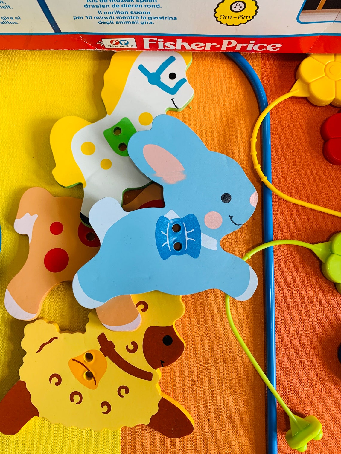 Vintage Fisher Price Mobile Original Box Baby Toy Music Made Etsy