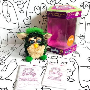 Vintage Turtle Furby  Electronic Animal Tiger 1999 Original Box Instructions For Use
